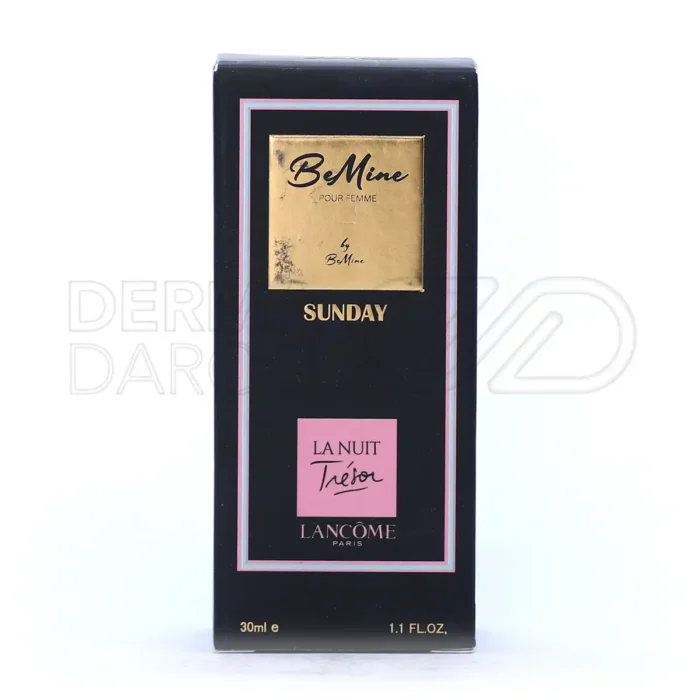 عطر زنانه بی ماین با نت‌های میانی توت فرنگی و ارکیده وانیلی، مشابه لا نویت ترزور، ماندگاری بالا