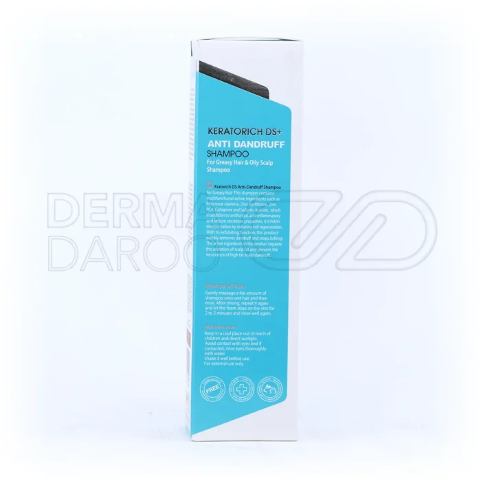 شامپو ضد شوره موی چرب keratorich با سالیسیلیک اسید، آبرسان، ضد التهاب، بهبود حالت پذیری مو