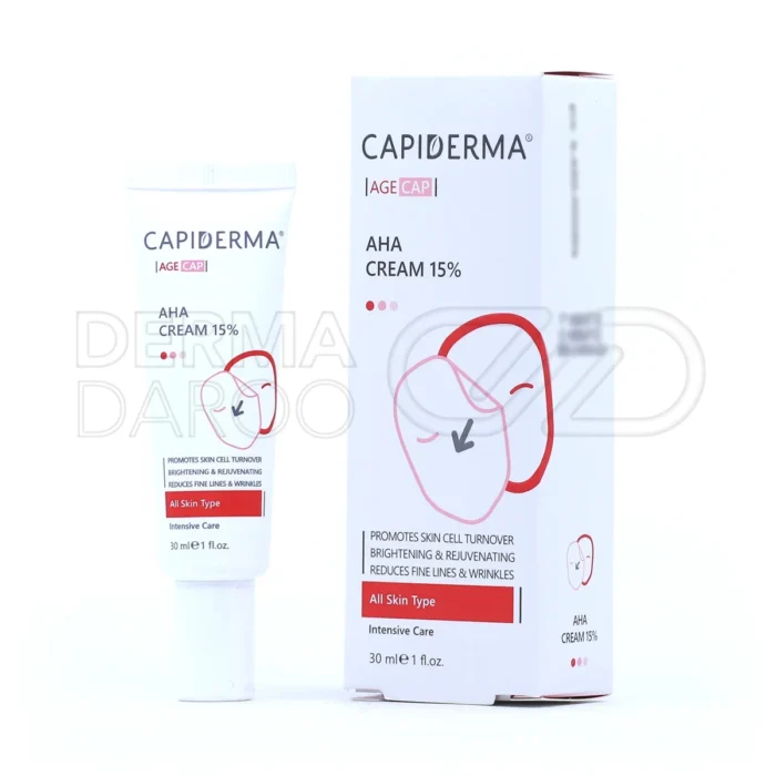 بسته بندی کرم لایه بردار حاوی آلفا هیدروکسی اسید 15 درصد مناسب کاهش چروک و درخشان شدن پوست