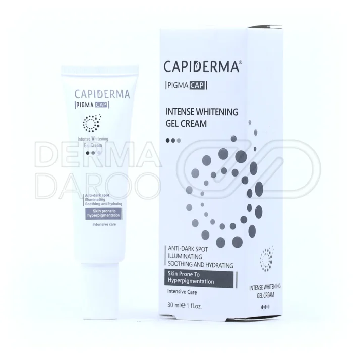 ژل کرم روشن کننده کپیدرما در تیوب، حاوی آلفا آربوتین و عصاره شیرین بیان، ضد لک و روشن کننده پوست