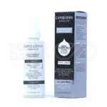 شامپو کپیدرما در بطری، فاقد سولفات و پارابن، حاوی جینسینگ و بیوتین، مناسب موهای کاشته شده