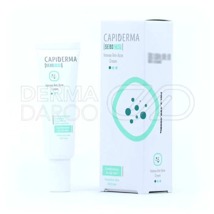 کرم مناسب پوست چرب و ضد آکنه کپیدرما در تیوب، حاوی سدیم سالیسیلات و هیالورونیک اسید، ضد جوش و تنظیم کننده چربی پوست