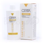 شامپو ضد ریزش موی خشک سریتا در بطری سفید با روغن جوجوبا و عصاره رزماری برای آبرسانی و تقویت موهای خشک و آسیب‌دیده