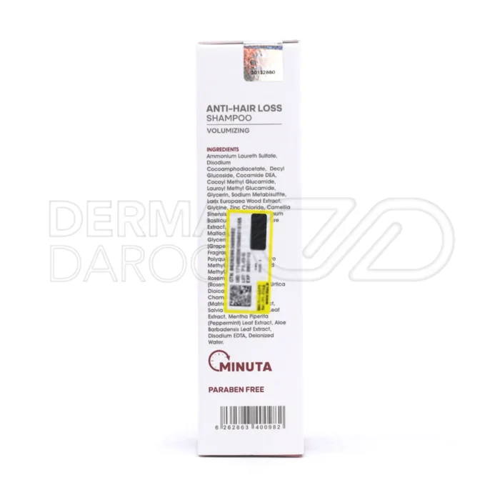 شامپو مینوتا سریتا با پپتیدهای مخمر، ضد ریزش، افزایش حجم مو، کنترل چربی، مناسب درمان ریزش مو