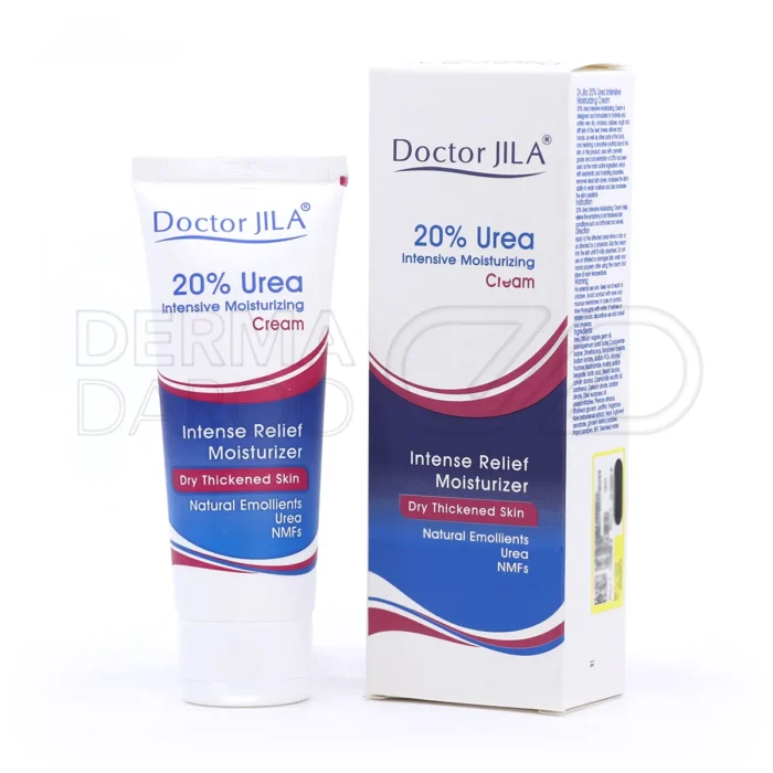 تیوب کرم اوره 20% اوسرین دکتر ژیلا، حاوی آلوئه ورا و شی باتر، مرطوب کننده قوی، ضد اگزما، مناسب پوست خشک