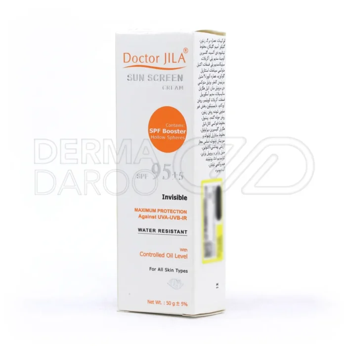 کرم ضد آفتاب SPF95 دکتر ژیلا با عصاره چای سبز، محافظ پوست، آبرسان، ضد التهاب، مناسب انواع پوست