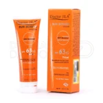 تیوب کرم ضد آفتاب SPF63 دکتر ژیلا، حاوی عصاره آلوئه ورا و ویتامین C، محافظ UVA و UVB، مرطوب کننده، ضد چروک
