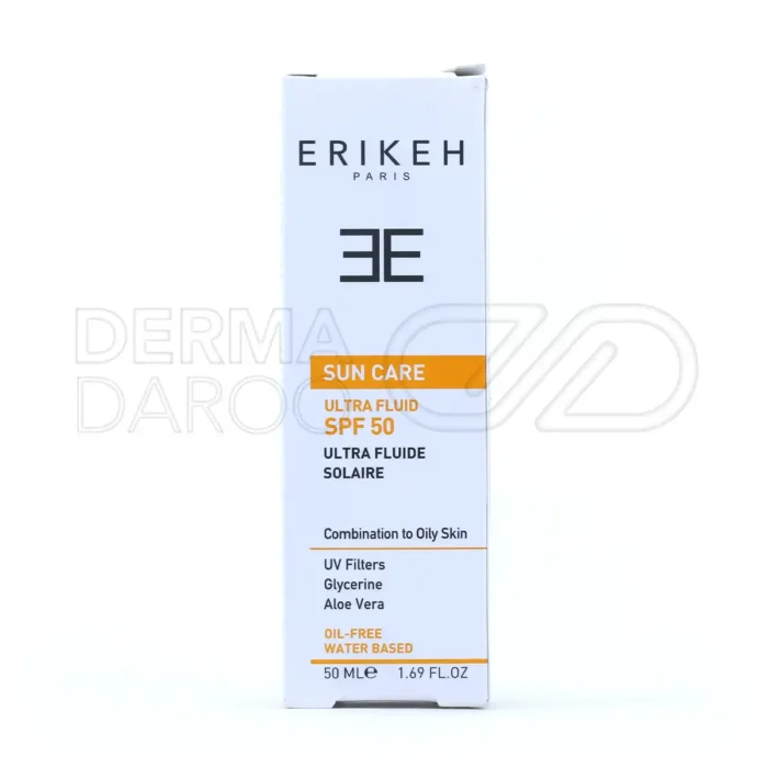 کرم ضد آفتاب اریکه با کاپریلیل گلیکول، فاقد چربی، تنظیم کننده چربی پوست، مناسب پوست مستعد آکنه