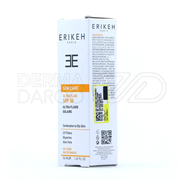 ضد آفتاب اریکه با اتیل هگزیل متوکسی سینامات، محافظ پوست چرب، آبرسان و آنتی اکسیدان