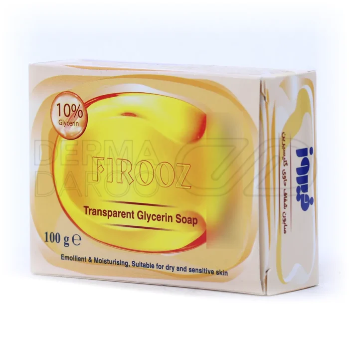 صابون گلیسیرینه فیروز، حاوی موم زنبور عسل، تسکین دهنده خارش و قرمزی پوست کودکان