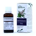 قطره آنتی میگرن گل دارو در بطری تیره، حاوی عصاره رازیانه و بید سفید، ضد میگرن و سردرد عصبی