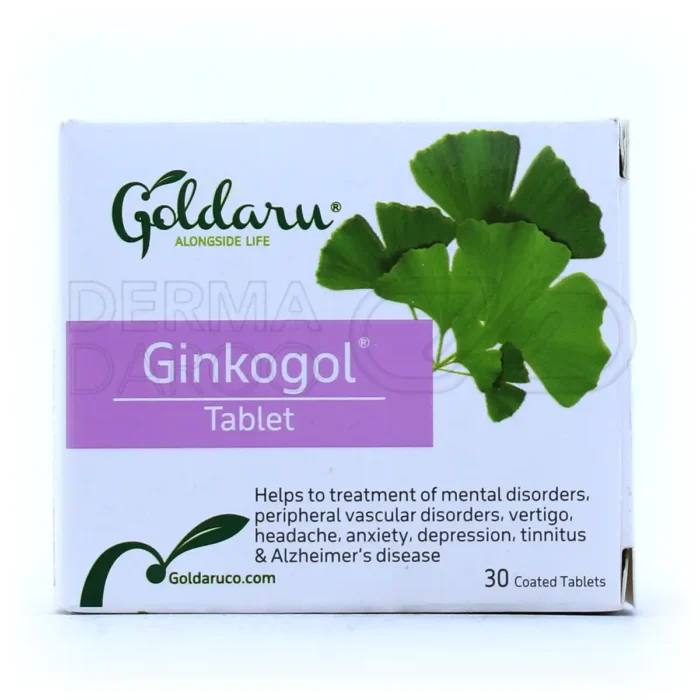 قرص جینکوگل با دی‌ترپن‌های لاکتونیک، ضد اکسیدان، بهبود وزوز گوش و محدودیت گردش خون مغزی