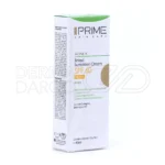 کرم رنگی پرایم SPF60 با بافت سبک ابریشمی، مهار غدد چربی و پوشش سه رنگ بژ طبیعی، ایده آل برای پوست چرب و حساس