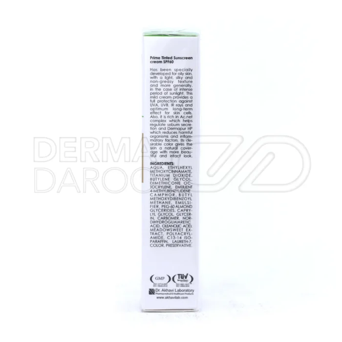 محصول ضد آفتاب پرایم SPF60 فاقد چربی، ضد التهابی و ضد باکتری، مناسب پوست مستعد آکنه و غیر کومدون زا برای حفاظت روزانه