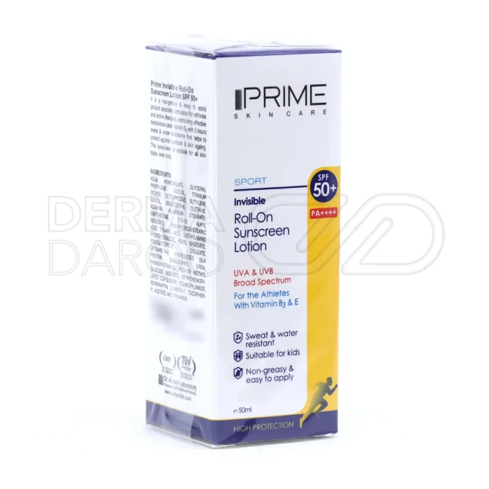 لوسیون ضد آفتاب پرایم با دی اکسید تیتانیوم برای محافظت پوست در برابر آفتاب سوختگی و پیری