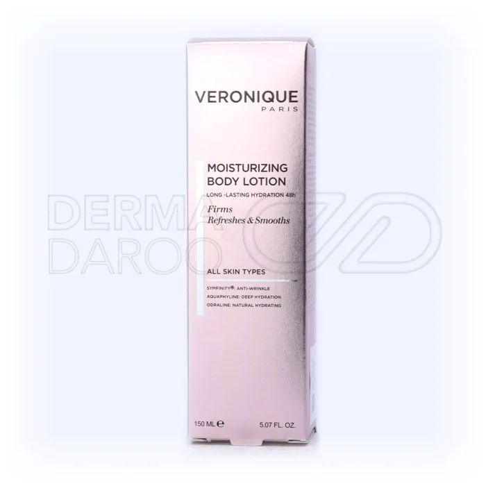 لوسیون مرطوب کننده ورونیک با ترکیبات طبیعی برای لطافت پوست، ضد چروک و محافظت در برابر خشکی و التهاب پوست بدن