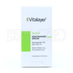 سرم ویتالیر با آلوئه ورا و نیاسینامید، ضد لک، جمع کننده منافذ، کنترل چربی، مناسب پوست چرب و مختلط