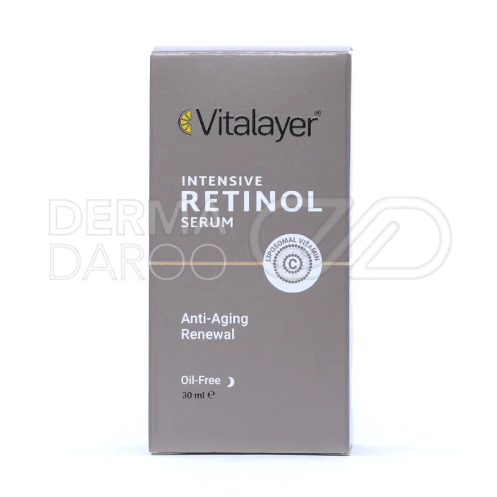 سرم ضد چروک رتینول با منیزیم اسکوربیل فسفات، جوانساز پوست، کاهش علائم پیری، ماندگاری بالا