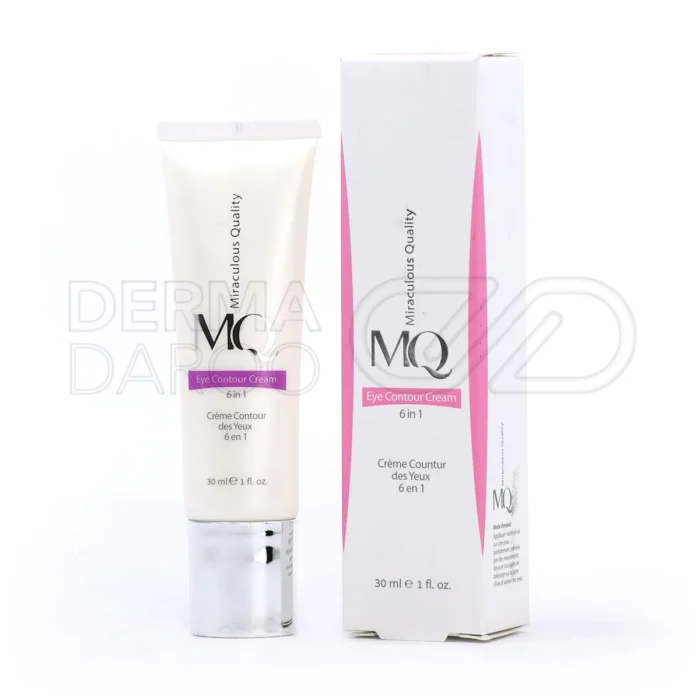 تیوب کرم دور چشم 6 در 1 ام کیو، حاوی عصاره رودیولا و شی باتر، ضد چروک، آبرسان، ضد پف و تیرگی