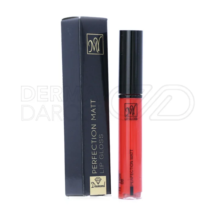رژ لب مایع پرفکشن مات بلک دایموند در بسته‌بندی شیک مشکی، با پوشش مات مخملی، ماندگاری بالا و مناسب انواع سنین