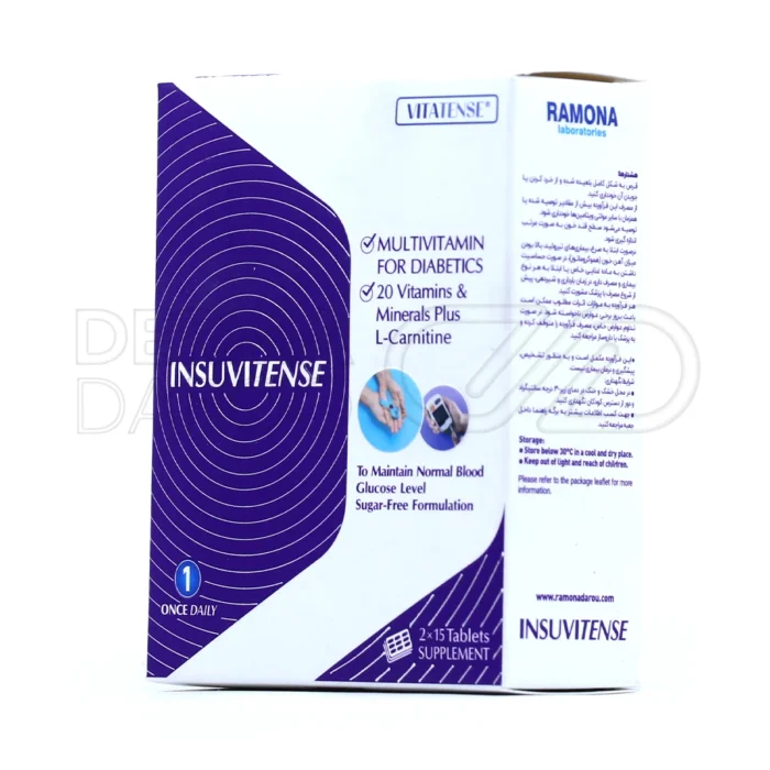 قرص اینسویتنس رامونا حاوی 15 میلی گرم زینک، بدون قند، تامین ویتامین‌ها، مناسب دیابتی‌ها و سلامت عمومی