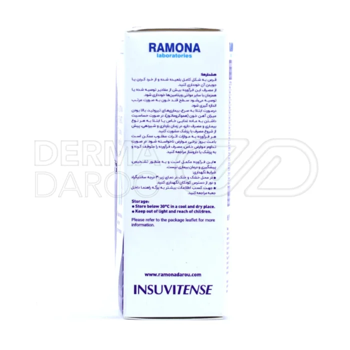 قرص اینسویتنس رامونا با 160 میکرو گرم کروم، کنترل قند خون، مولتی ویتامین، مناسب افراد در معرض دیابت