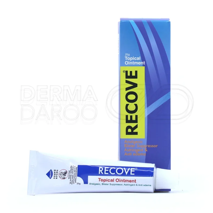 tosan-darou-recove-topical-ointment (1) تیوب پماد ریکاو توسن دارو، حاوی روغن کنجد و زینک اکسید، ترمیم زخم، ضد سوزش سوختگی، مناسب زخم دیابت