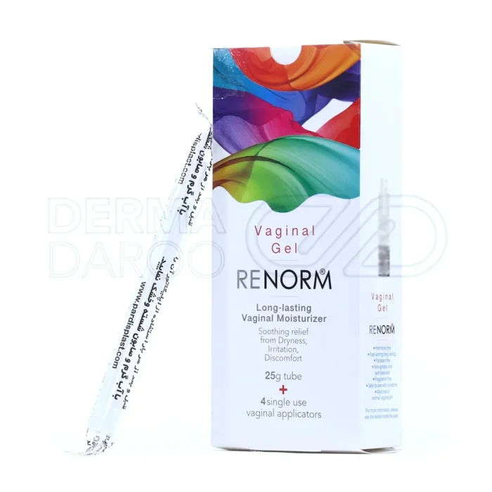 tosan-darou-renorm-vaginal-gel (1) تیوب ژل واژینال ری نرم توسن دارو، حاوی گلیسرین، مرطوب کننده طولانی مدت، ضد التهاب، فاقد پارابن و هورمون