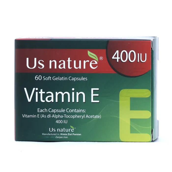 سافت ژل یو اس نیچر 400IU ویتامین E، آنتی اکسیدان، بهبود سلامت عمومی، جبران کمبود ویتامین E
