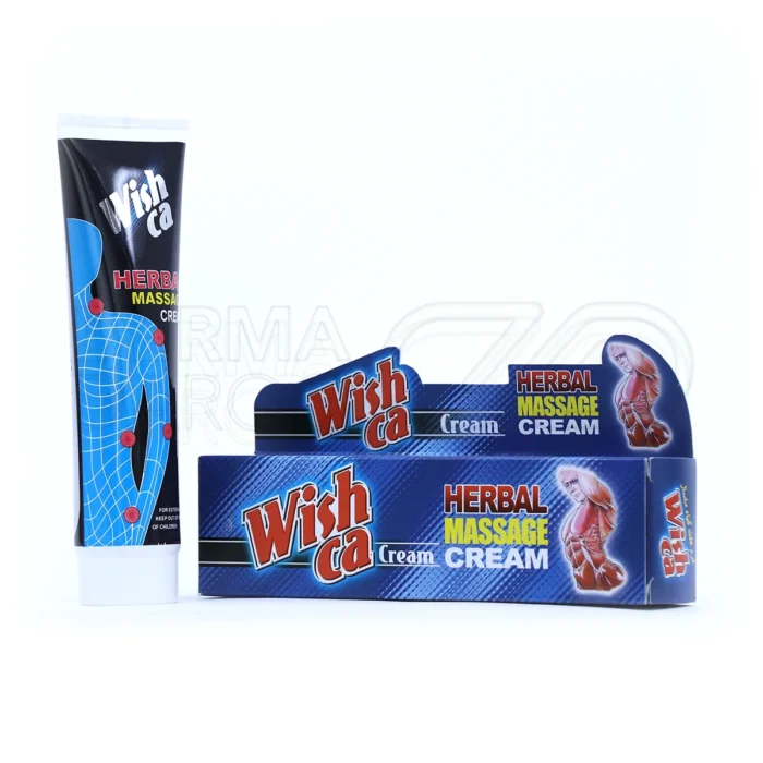 کرم ماساژ ویشکا هربال 100 گرم در بسته‌بندی سفید با عصاره بابونه، رزماری و گزنه برای تسکین درد عضلانی و افزایش گردش خون