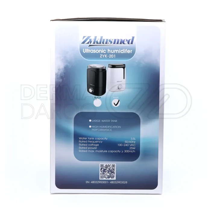 بخور سرد ZYK 201 زیکلاس مد، 3.5 لیتر، تنظیم خروجی بخار، ضد خشکی گلو، مناسب 60 متر مربع