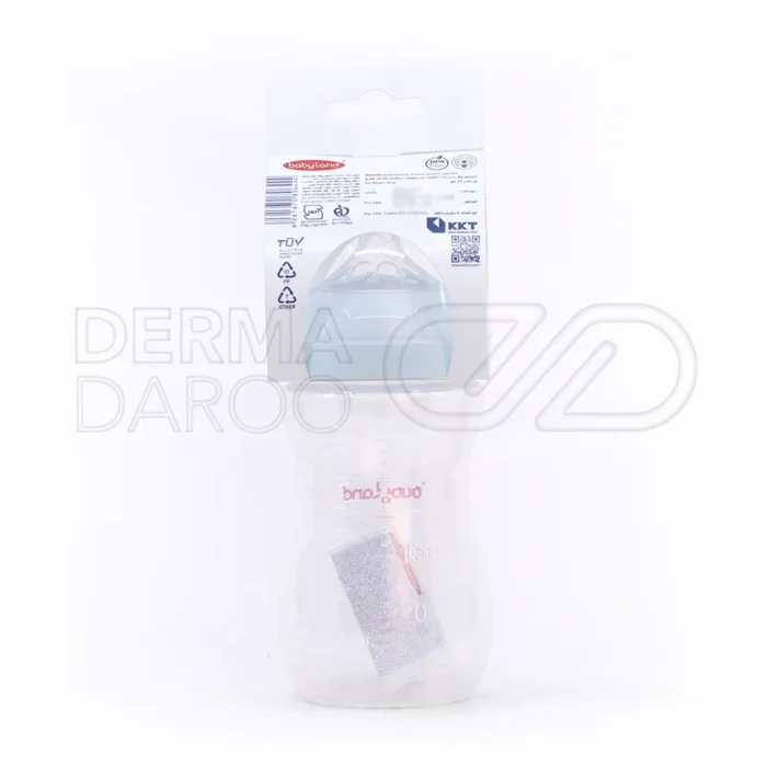 بطری شیرخوری بیبی لند با بدنه ارگونومیک برای گرفتن آسان توسط کودک، تقویت استقلال و مناسب سنین 6 تا 18 ماه