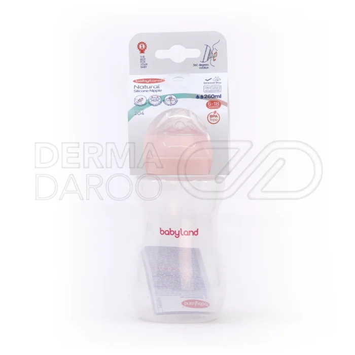 سرشیشه بطری نچرال بیبی لند شبیه پستان مادر، نرم و بهداشتی، فاقد BPA برای تغذیه راحت و بدون تغییر مزه شیر کودک