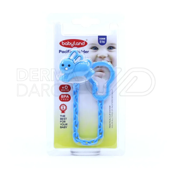 محصول ایمن بیبی لند 516 با حلقه مناسب همه پستانک ها، فاقد مواد مضر و حساسیت زا، ایده آل برای نوزادان از بدو تولد