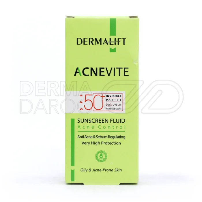 فلوئید آکنویت درمالیفت با توکوفریل استات و پروتئین گندم، بازسازی پوست چرب و جوش دار با جذب سریع و بدون چربی
