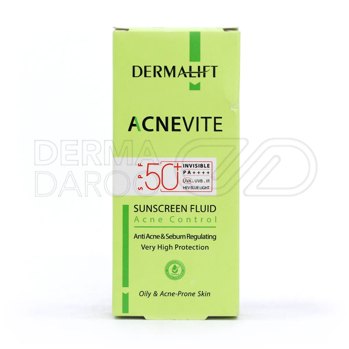 فلوئید آکنویت درمالیفت با توکوفریل استات و پروتئین گندم، بازسازی پوست چرب و جوش دار با جذب سریع و بدون چربی