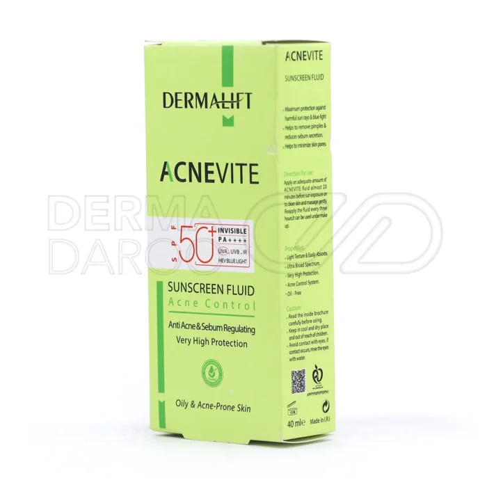 ضدآفتاب SPF50 آکنویت با ترکیبات زینک و ترهالوز، کنترل جوش و محافظت کامل پوست در برابر آفتاب، مناسب زیر آرایش