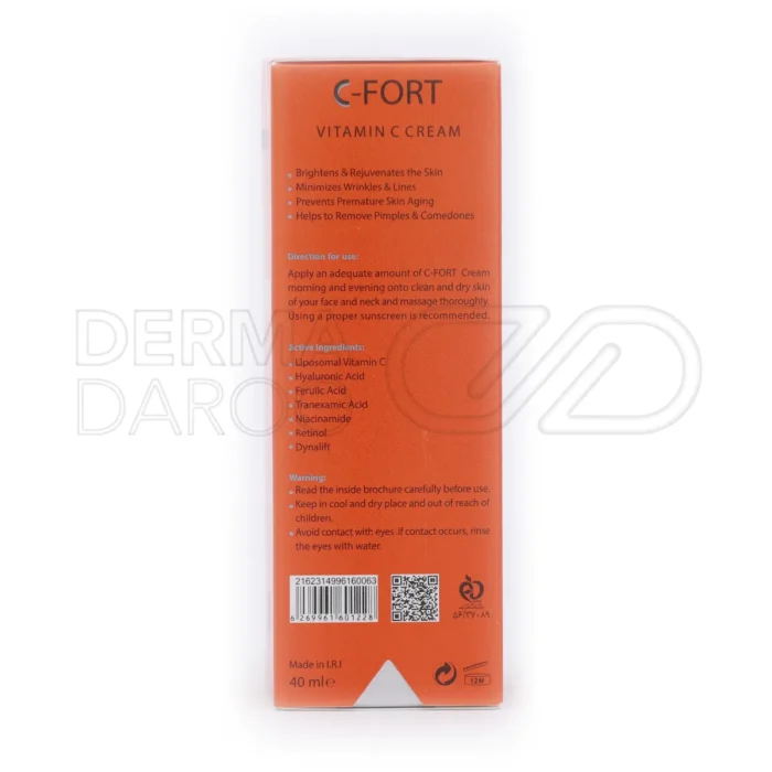 محصول درمالیفت سی فورت با رتینول و آربوتین، موثر در رفع چروک های سطحی و عمیق و درخشان کننده پوست صورت