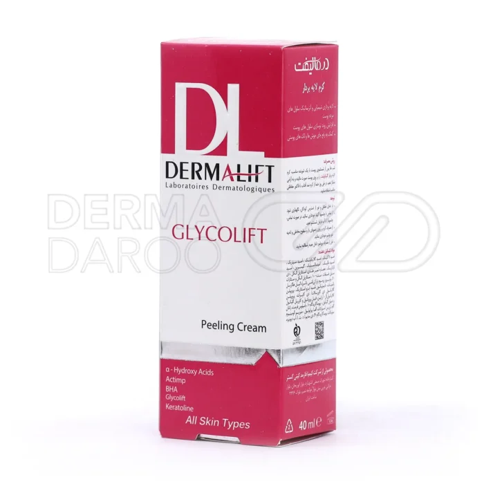 کرم تخصصی گلیکولیفت درمالیفت با ترکیبات مغذی مثل شی باتر، بدون سوزش، لایه برداری ملایم و افزایش شفافیت پوست