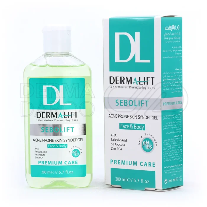 بسته بندی سیندت ژل سبولیفت درمالیفت در تیوب سفید، شوینده غیرصابونی برای پوست چرب و جوش دار با اسید سالیسیلیک