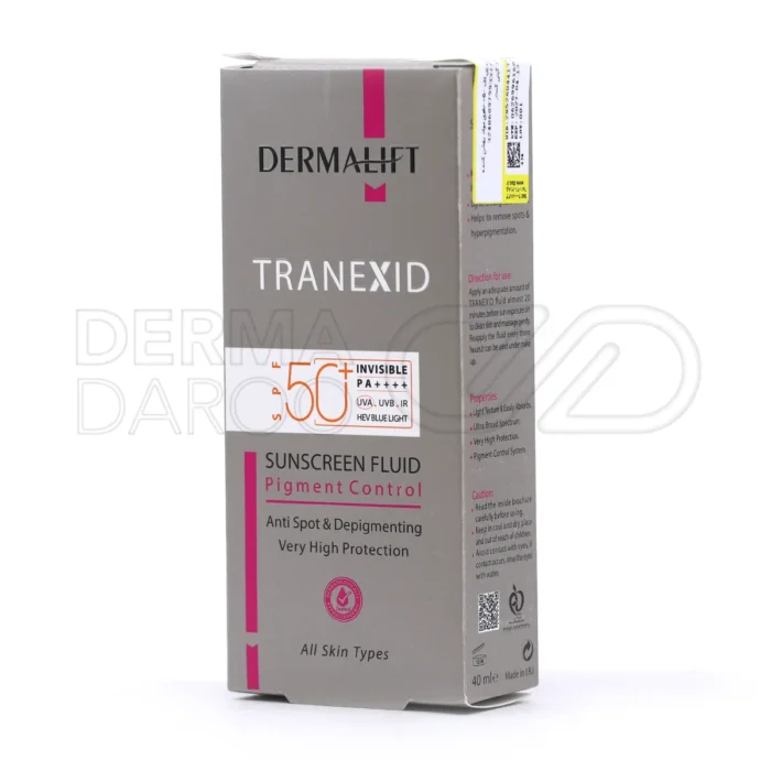 فلوئید ترنکسید SPF50 حاوی سدیم هیالورونات و آلوئه ورا برای رطوبت رسانی و درخشندگی پوست انواع پوست