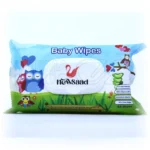 بسته بندی دستمال مرطوب نیوساد بالشتی در قوطی پلاستیکی با درب محافظ، حاوی دستمال‌های نرم برای پاک کردن و نرم کردن پوست حساس کودک