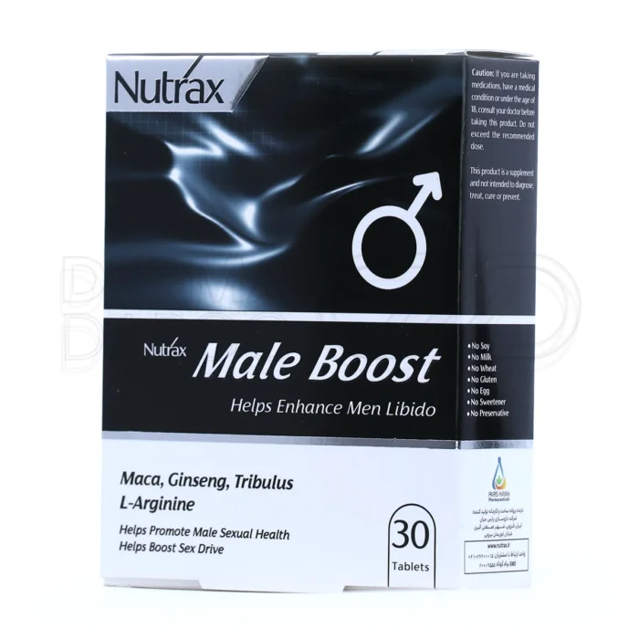 قرص تقویت جنسی نوتراکس میل بوست با عصاره شنبلیله و زنجبیل، افزایش انرژی جنسی و حمایت از سلامت عروق خونی مردان