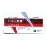 فرفولیک الحاوی 100 عددی با خواص ضد خستگی، پوشش کامل نیاز آهن و فولیک اسید، مناسب بزرگسالان برای مصرف روزانه بدون تداخل با غذاهای چرب