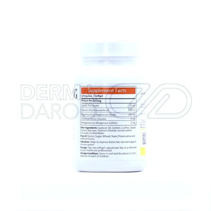 مکمل زینک پلاس ویتامین دی آنتی ایجینگ با منیزیم و سیلیکون برای سلامت پوست، کاهش آکنه التهاب و تقویت فولیکول مو بدون ریزش در ورزشکاران