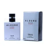 بطری لوکس ادو پرفیوم آقایان آلور بالرینا با طراحی شیک و رایحه شیرین و خنک در بسته بندی جذاب برای فصول مختلف