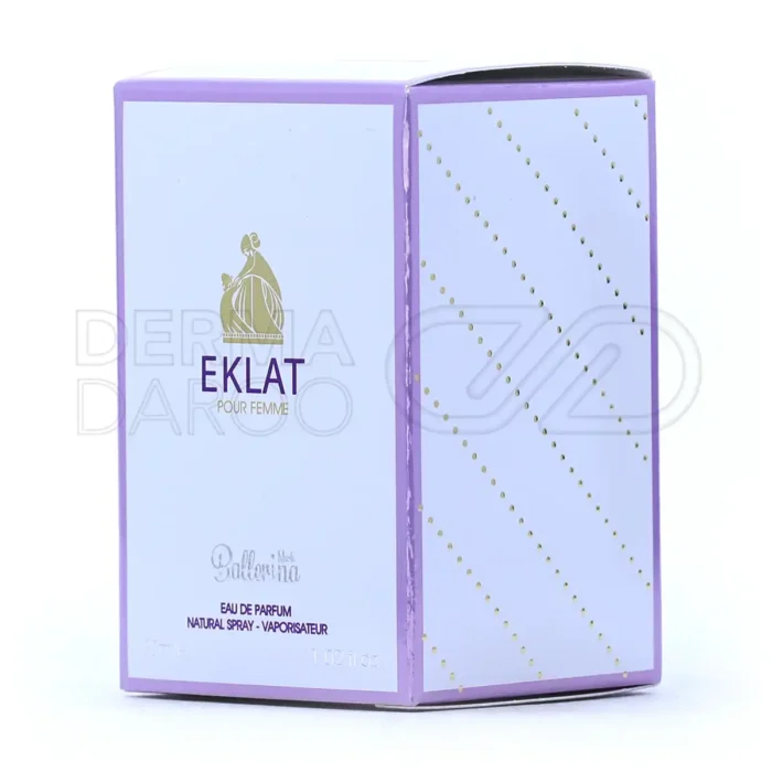 عطر زنانه اکلت با نت میانی پونه و مشک، رایحه شرقی و مرکباتی، مناسب برای بانوان شیک در مهمانی های شبانه