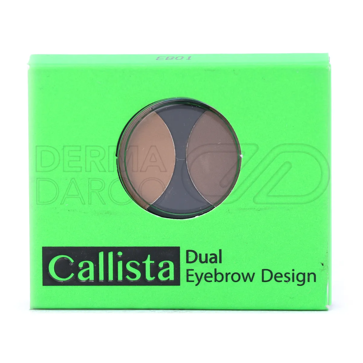 سایه ابرو دوتایی کالیستا با فرمولاسیون سبک، جلوگیری از پخش روی پوست، پرکننده ابرو و برس نرم برای ابروهای کم پر و طبیعی ماندگار