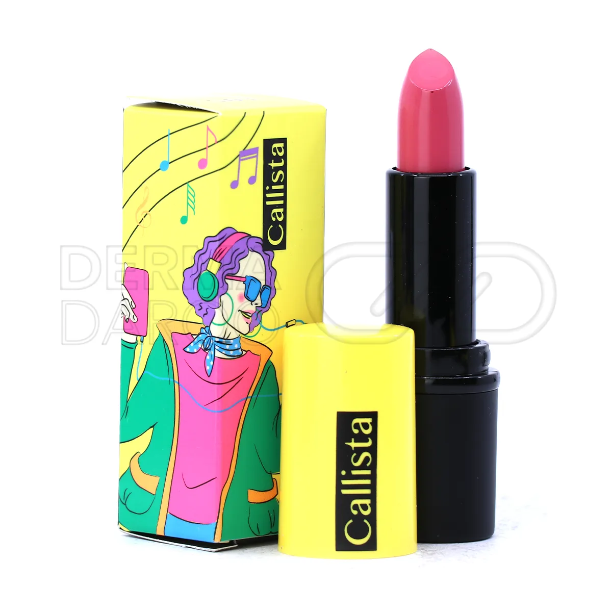 بسته بندی شیک رژ لب جامد گلمور شاین کالیستا 4 میلی لیتر با طراحی براق و حاوی روغن جوجوبا، مناسب لب‌های خشک با پوشش کامل