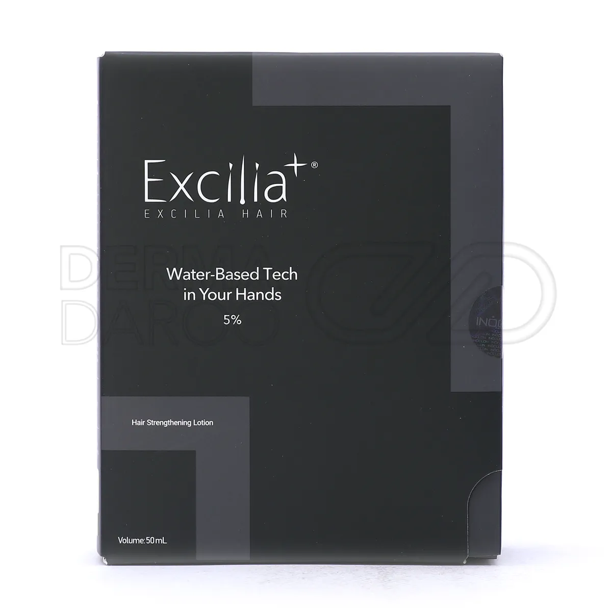 بسته بندی لوسیون ضد ریزش و تقویت کننده اکسیلیا پلاس ۵ درصد ۵۰ میلی لیتر حاوی ماینوکسیدیل و کافئین با قطره چکان